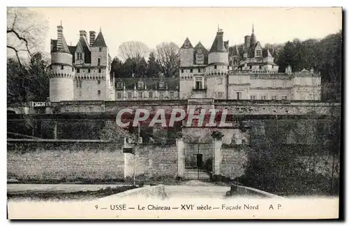 Usse -Le Chateau commence au XVI siecle - facade Nord - Cartes postales