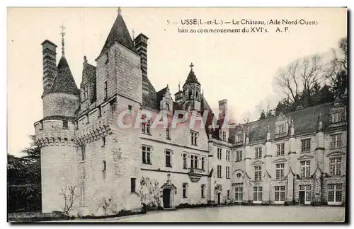 Usse -Le Chateau commence au XVI siecle - facade Nord Ouest - Cartes postales