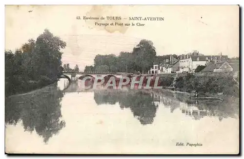 Environs de Tours - St Avertin - Paysage et Pont sur le Cher - - Ansichtskarte AK