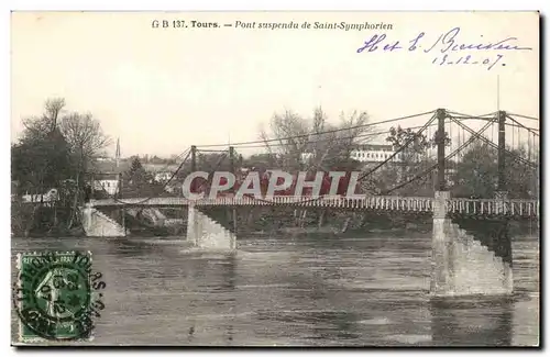 Tours - Le Pont Suspendu de Saint Symphorien - Cartes postales