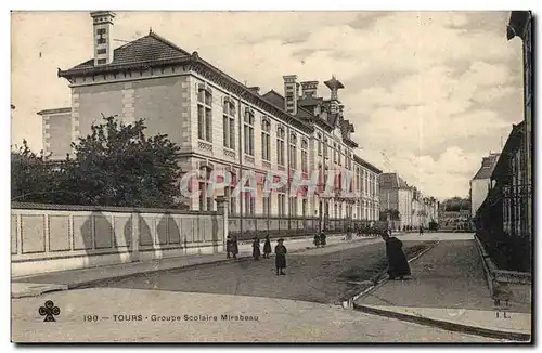 Tours - Groupe Scolaire Mirabeau - Ansichtskarte AK