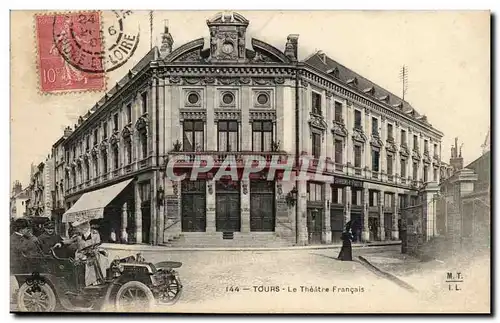 Tours - Le Theatre Francais - automobile - Ansichtskarte AK