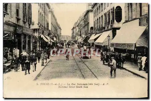 Tours - La Rue Nationale - Dewachter vetements - Cartes postales