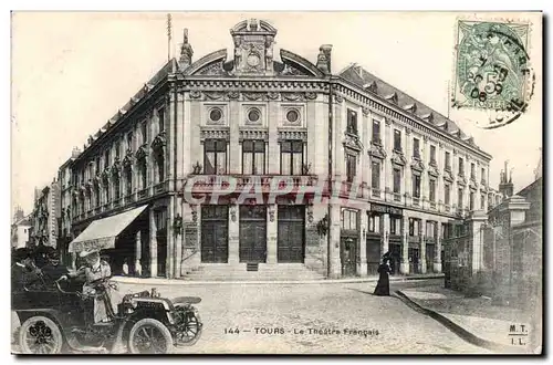 Tours - Le Theatre Francais -automobile - Cartes postales