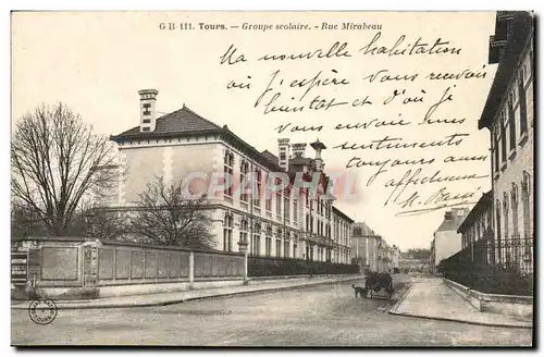 Tours - Groupe Scolaire - Rue Mirabeau - Ansichtskarte AK