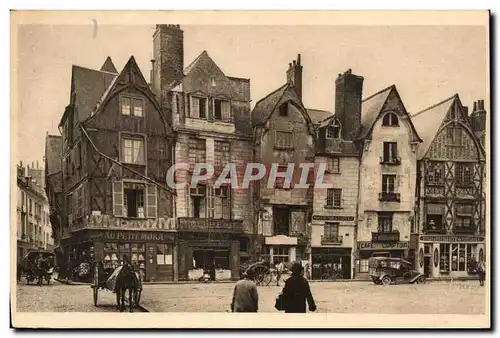 Tours - Place Plumeran - Vieilles maisons - Cartes postales