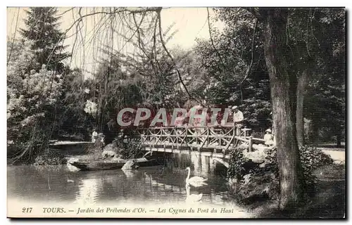 Tours - Jardins des Prebendes d&#39oe - Les Cygnes du Pont du haut - Ansichtskarte AK