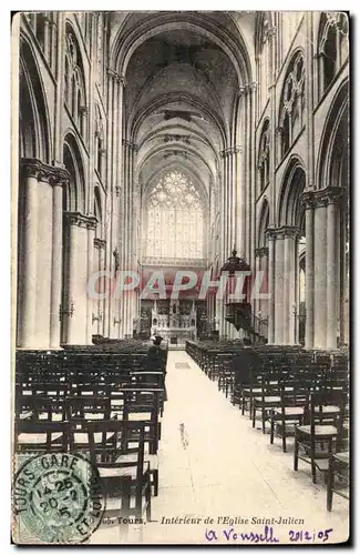 Tours - Interieur de l&#39Eglise Saint Julien - Cartes postales