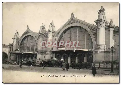 Tours Cartes postales La gare