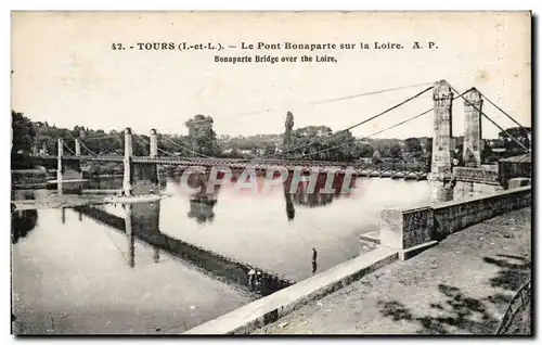 Tours Ansichtskarte AK Le pont Bonaparte sur la Loire