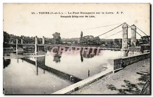 Tours Cartes postales Le pont Bonaparte sur la Loire