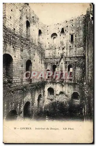 Loches Cartes postales Interieur du donjon