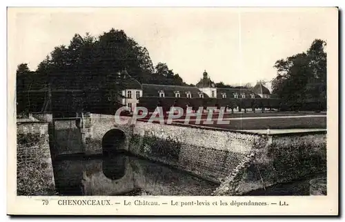 Ansichtskarte AK Chateau de Chenonceaux Le pont levis et les dependances