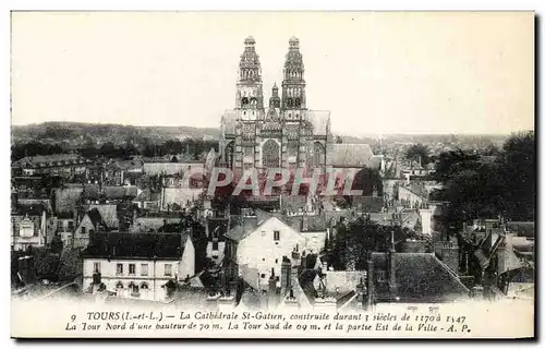 Tours Cartes postales la cathedrale St Gatien