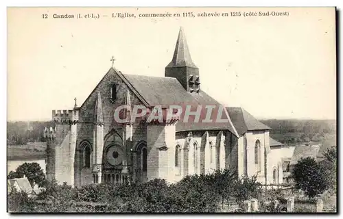 Candes Ansichtskarte AK L&#39eglise commencee en 1175 achevee en 1215