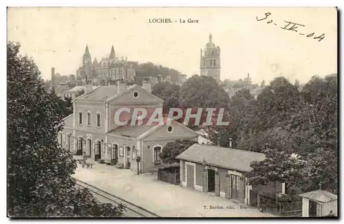 Loches Cartes postales La gare