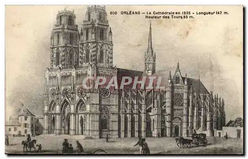 Orleans Cartes postales la cathedrale en 1835