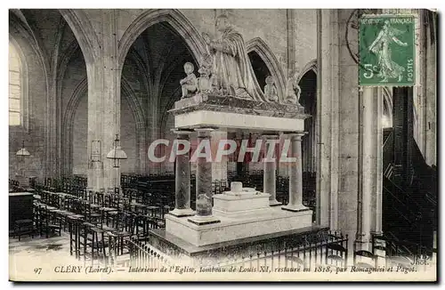 Clery Cartes postales Interieur de l&#39eglise tombeau de Louis XI restaure en 1818 par Ronmagnesi et PAgiot