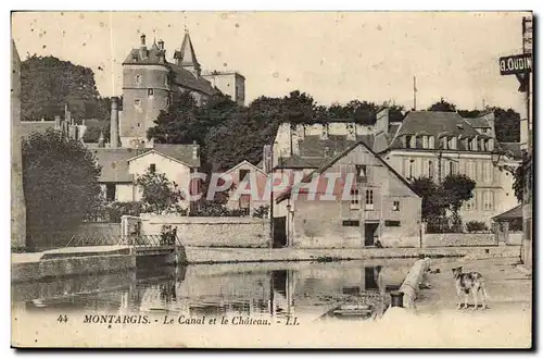 Montargis Cartes postales Le canal et le chateau