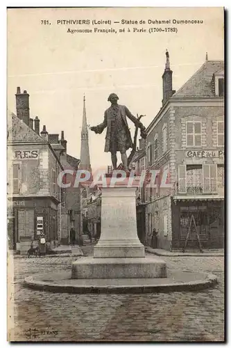 Pithiviers Cartes postales Statue de Duhamel Dumonceau Agronome francais