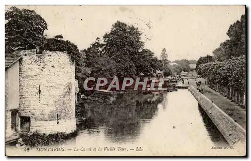 Montargis Cartes postales Le canal et la vieille tour