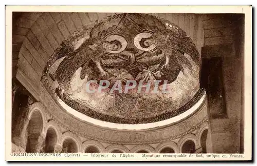 Germigny des PRes Ansichtskarte AK Interieur de l&#39eglise Mosaique remarquable de 806