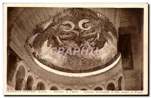 Germigny des PRes Cartes postales Interieur de l&#39eglise Mosaique remarquable de 806