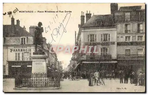 Montargis Cartes postales Place Mirabeau et rue Doree