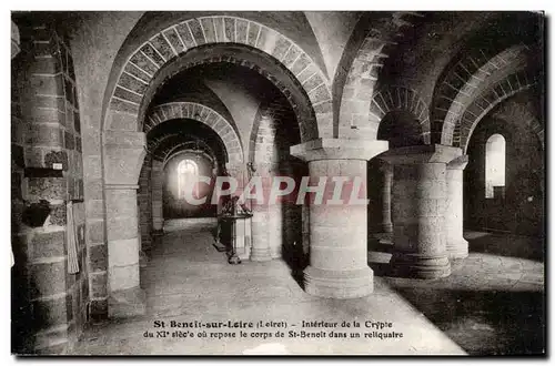 Saint Benoit sur Loire Cartes postales Interieur de la crypte