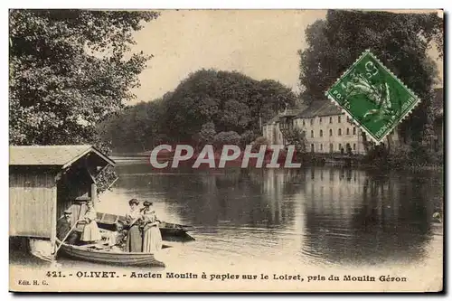 Olivet Cartes postales Ancien moulin a papier sur le Loiret pris du Moulin Geron