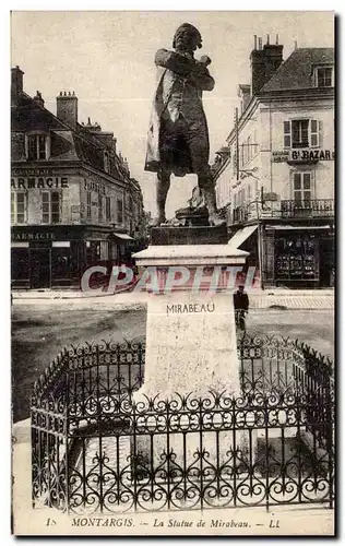 Montargis Cartes postales La statue de Mirabeau