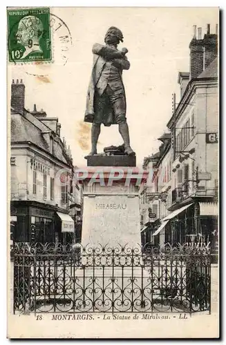 Ansichtskarte AK Montargis Statue de Mirabeau