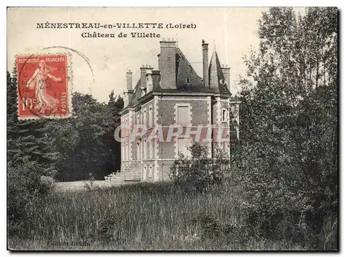 Menestreau en Villette Cartes postales Chateau de Villette