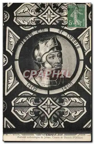 Clery Cartes postales Portrait authentique de Jehan Comte de Dunois d&#39orleans