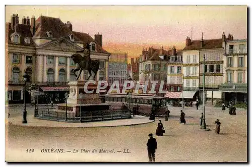 Orleans Ansichtskarte AK La place du Martroi (tramway)