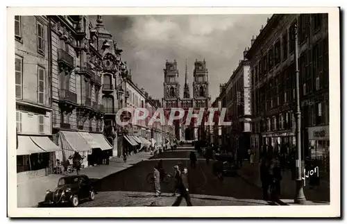 Orleans Cartes postales Rue generale et la cathedrale