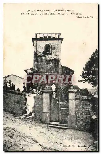 St Mihiel - Rupt devant - L'Eglise - La Grande Guerre 1914 1916 Cartes postales