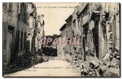 Verdun Cartes postales Bombardement Une rue