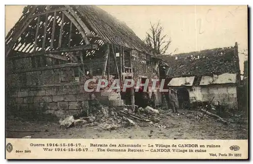 Candor - Le Village en Ruines - Retraites des Allemands - Guerre 1914 Ansichtskarte AK