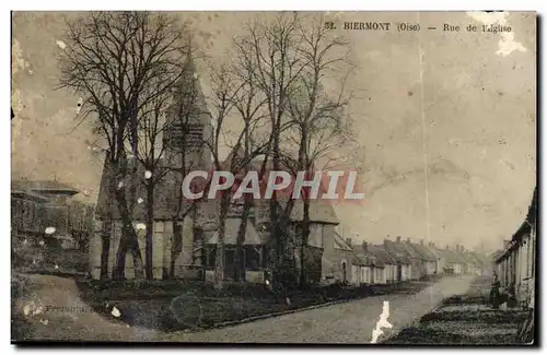 Biermont - Rue de l&#39Eglise Ansichtskarte AK