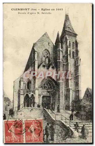 Clermont - Eglise en 1662 Cartes postales