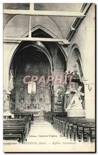Breteuil Cartes postales Eglise (interieur)