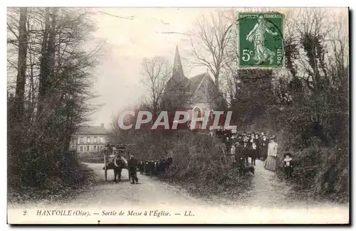 Cartes postales Hanvoile Sortie de messe a l'eglise
