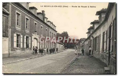 Cartes postales La Neuville en Hez Route de Rouen a Reims