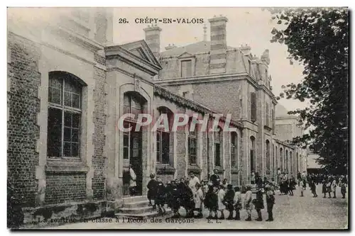 Cartes postales Crepy en Valois La rentree des classes de l&#39ecole des garcons
