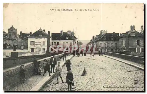 Pont Saint Maxence Cartes postales Le pont la rue Neuve