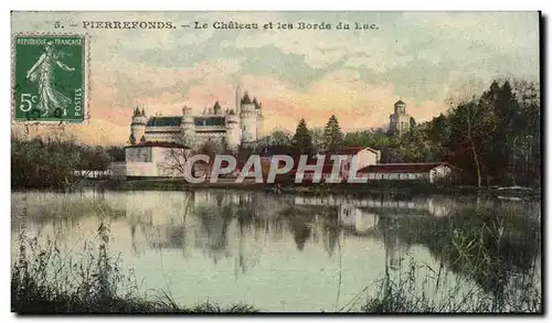 Pierrefonds Ansichtskarte AK Le chateau et les bords du lac