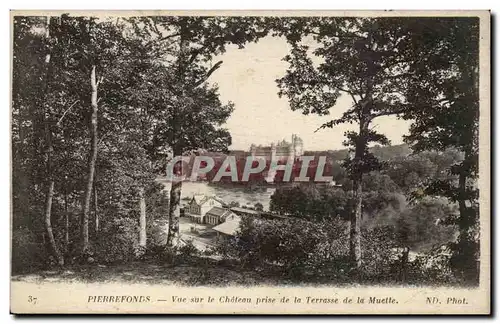 Pierrefonds Ansichtskarte AK Vue sur le chateau prise de la terrasse de la Muette