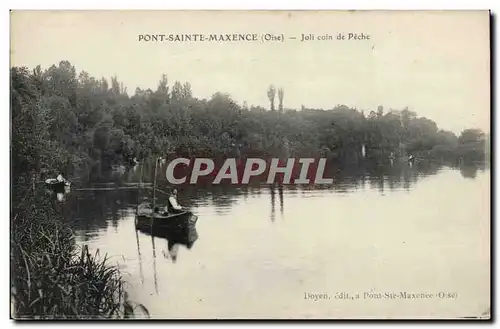 Pont Saint Maxence Ansichtskarte AK Joli coin de peche