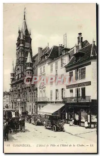 Compiegne Cartes postales L&#39hotel de ville et l&#39hotel de la cloche